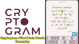 Cryptogram  Word Brain Puzzle Game Gameplay [upl. by Adnohser]