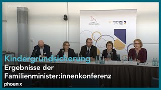 Kindergrundsicherung Ergebnisse der Familienministerinnenkonferenz [upl. by Teerprah]