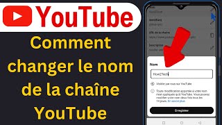 Comment changer le nom de la chaîne sur YouTube sur mobile 2024 [upl. by Adon8]