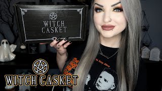 Witch Casket Monthly Subscription Box Unboxing  Turn around Magick  August 2024 [upl. by Dnalon898]