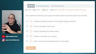 Questões Comentadas sobre ANDROID para Concursos de TI [upl. by Aidroc422]