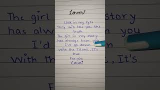 lover  taylor swift ft shawn mendes lyricalworld lyrics shorts [upl. by Trisha432]