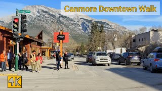 Downtown Canmore  Canmore main street walk on Saturday Alberta Canada canmore downtowncanmore [upl. by Suirauqed]