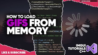 Dear ImGui C Displaying Animated GIFs in ImGui with DirectX 11 [upl. by Garin]