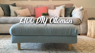 How to make an ottoman for £100  Keli Stockbridge [upl. by Whitebook]