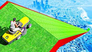 Lawnmower vs Impossible Ramps in GTA 5 [upl. by Pich]