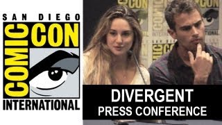 Divergent Comic Con 2013  Shailene Woodley Theo James  Beyond The Trailer [upl. by Mal]