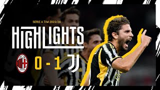 HIGHLIGHTS MILAN 01 JUVENTUS  LOCATELLI GIVES JUVENTUS THE WIN AT THE SAN SIRO [upl. by Eioj]