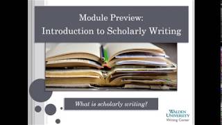 Module Preview Introduction to Scholarly Writing [upl. by Leroj]