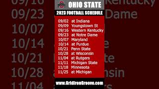 2023 Ohio State Buckeyes Football Schedule [upl. by Neddra]