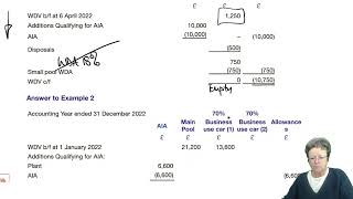 Capital Allowances part 2  ACCA Taxation FA 2022 TXUK lectures [upl. by Kcirderf]