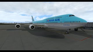 Longest 7478i flight Atlanta to Seoulpart 2 koreanair boeing747 flightsim [upl. by Imotas]