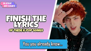 FINISH THE LYRICS OF THESE KPOP SONGS 5  KPOP GAME [upl. by Edouard30]