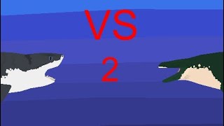 mosasaurus vs cretoxyrhina but with a twist [upl. by Ahsinac]