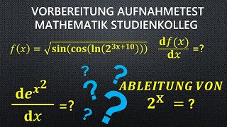 Aufnahmeprüfung Mathematik Studienkolleg  Chain Rule [upl. by Zamir861]