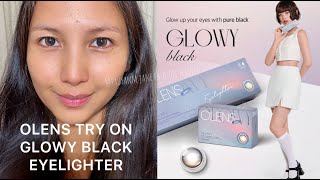 Glowy Black Eyelighter  Olens Contact Lens Try On  Filipino  Malaysia Beauty Blogger [upl. by Sirovat]