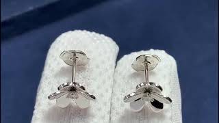 Van Cleef amp Arpels Frivole earrings mini model White gold Diamond VCARP0J600 [upl. by Fowkes]