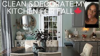 NEW 🍂VINTAGE GLAM COZY FALL CLEAN AND DECORATE WITH ME  KITCHEN  DINNING REFRESH🍁 [upl. by Pepe736]