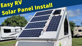 The Easy Way  How To Install Solar Panels on an Aliner Scout Popup Trailer or Other RV [upl. by Athalee]