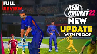 Real Cricket 22 New Update 🔥😍 2 Major Updates Confirmed  Career Mode 2VS2 Mode Full Review [upl. by Enahs]