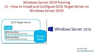 Windows Server 2019 Training 12  How to Install and Configure iSCSI Target Server [upl. by Itnavart631]