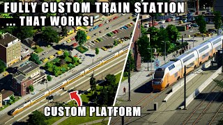 How To Build a FULLY CUSTOM Train Station in Cities Skylines 2 [upl. by Nosinned]