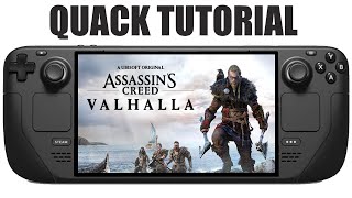 Lets install Assassins Creed Valhalla on Steam Deck LinuxRuleZ steamdeck quack [upl. by Aelanna]