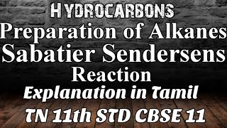 HC5Sabatier Sendersens ReactionPreparation of AlkanesFrom AlkenesAlkynesExplanation in Tamil [upl. by Coughlin956]