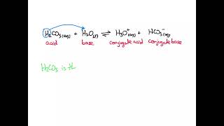 Identify the acid and conjugate base Na2HPO4  H2CO3 âŸ· NaH2PO4  NaHCO3 [upl. by Llyrrad986]