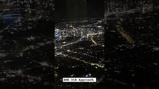 Arrival into Brisbane airport Landing on 01R Nice city views aviation planespotting [upl. by Eilasor]