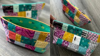 How to Sew a Scrappy Zipper Pouch Tutorial with Crafty Gemini [upl. by Foster]