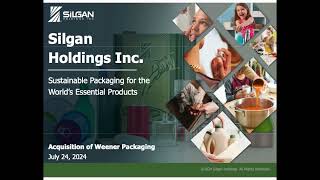 Silgan Holdings SLGN Q3 2024 Earnings Presentation [upl. by Sheply]