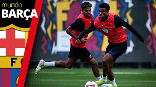 Entrenamiento del BARÇA preparatorio al duelo ante el Espanyol  Derbi  LaLiga [upl. by Blinny]