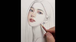 에스파 카리나 색연필 인물화 그리기 karina aespakarina colorpencildrawing [upl. by Mellen]