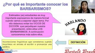 EXPOSICIÓN ORAL Y BARBARISMOS [upl. by Ahsaele]