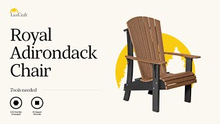 How to Assemble the LuxCraft Royal Adirondack Chair [upl. by Genni]