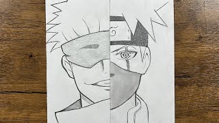 How to draw gojo vs Kakashi 🔥 using just a pencil ✏️  stepbystep anime drawing for beginners [upl. by Etnoved]