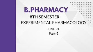 Bpharmcy 8th sem Experimental pharmacology unit3 screening model of ANS activity part2 [upl. by Rickert]