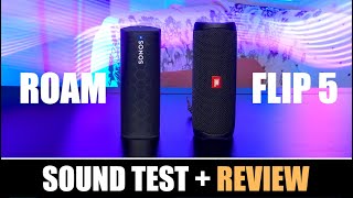 Sonos Roam vs JBL Flip 5 BINAURAL Sound Comparison  Its LOUDER [upl. by Kirit]