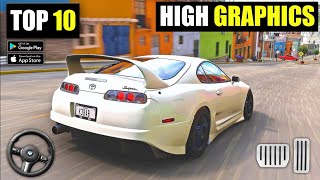 Top 10 OPEN WORLD Car Games Like Forza Horizon For Android  HIGH GRAPHICS [upl. by Unhsiv882]