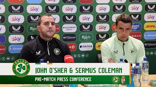 PREMATCH PRESS CONFERENCE  John OShea amp Seamus Coleman  Ireland v Hungary [upl. by Reina]