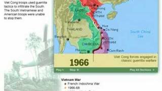 History of the Vietnam War 1947  1975 Map [upl. by Hazard555]