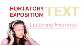 Hortatory Exposition Text for Listening English Exercise [upl. by Bevash]