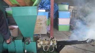 sawdust or rice husk briquetting machine from Thai Sumi company THAILAND [upl. by Retswerb345]