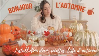 DÉCORATION POUR LAUTOMNE 🍂 • RECETTES • LISTE DAUTOMNE 🍁 [upl. by Amble730]