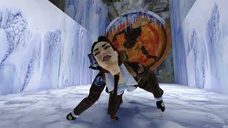 Tomb Raider 2 Remastered MODS 100 Snowballs amp the Gong song Lara at Ice Caves [upl. by Cinda]