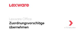 Zuordnungsvorschläge übernehmen  Lexware Office erklärts [upl. by Adnerak]