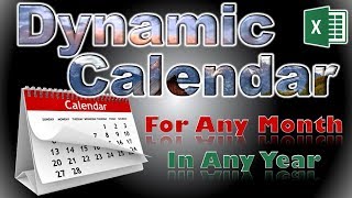 Create a Dynamic Calendar in Excel For Any Month in Any Year [upl. by Irrot180]