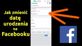 Jak zmienić date urodzenia na Facebooku [upl. by Bethezel949]