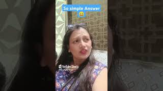 So Simple Answer 😄 funny comedy youtube shortsfeed Disha Thakur [upl. by Ynaffyt]